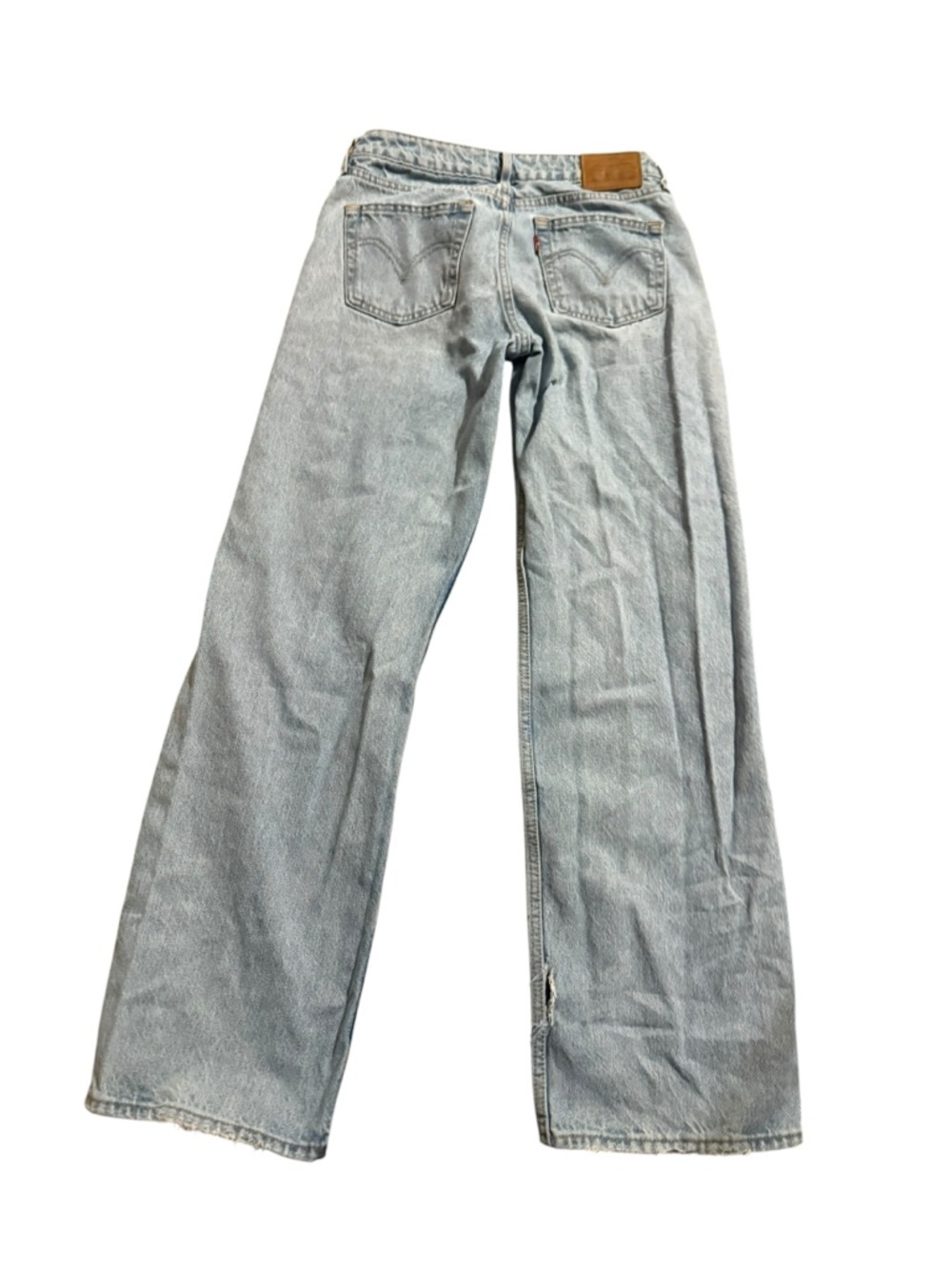 Levi's Low Loose Light Blue Ripped Wide-Leg Jeans Size 25/32 - Picture 5 of 11